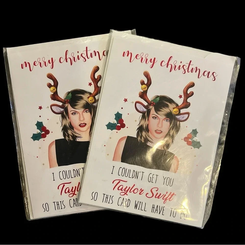 Taylor Swift Holiday Merry Christmas Card Swiftie Gift Eras Tour x 2